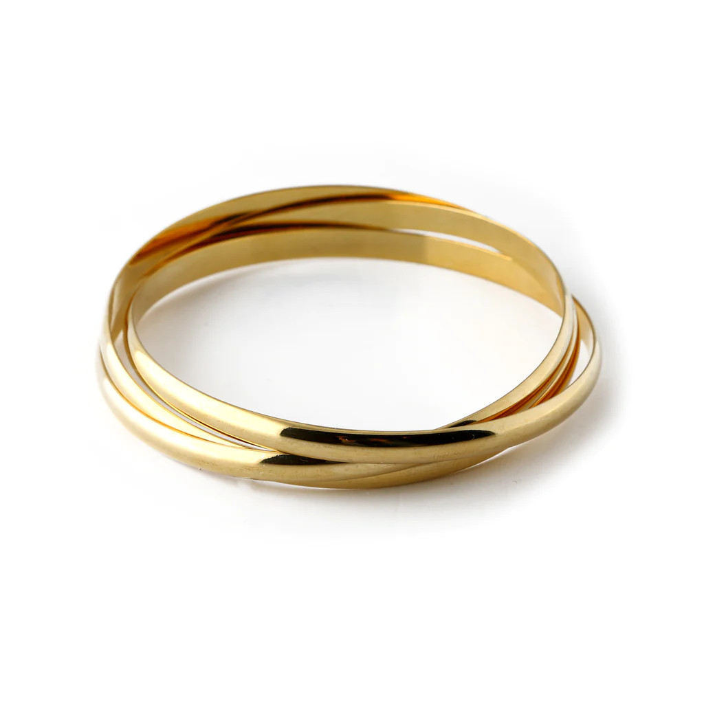 Interlocking Bangles - Gold | Orelia