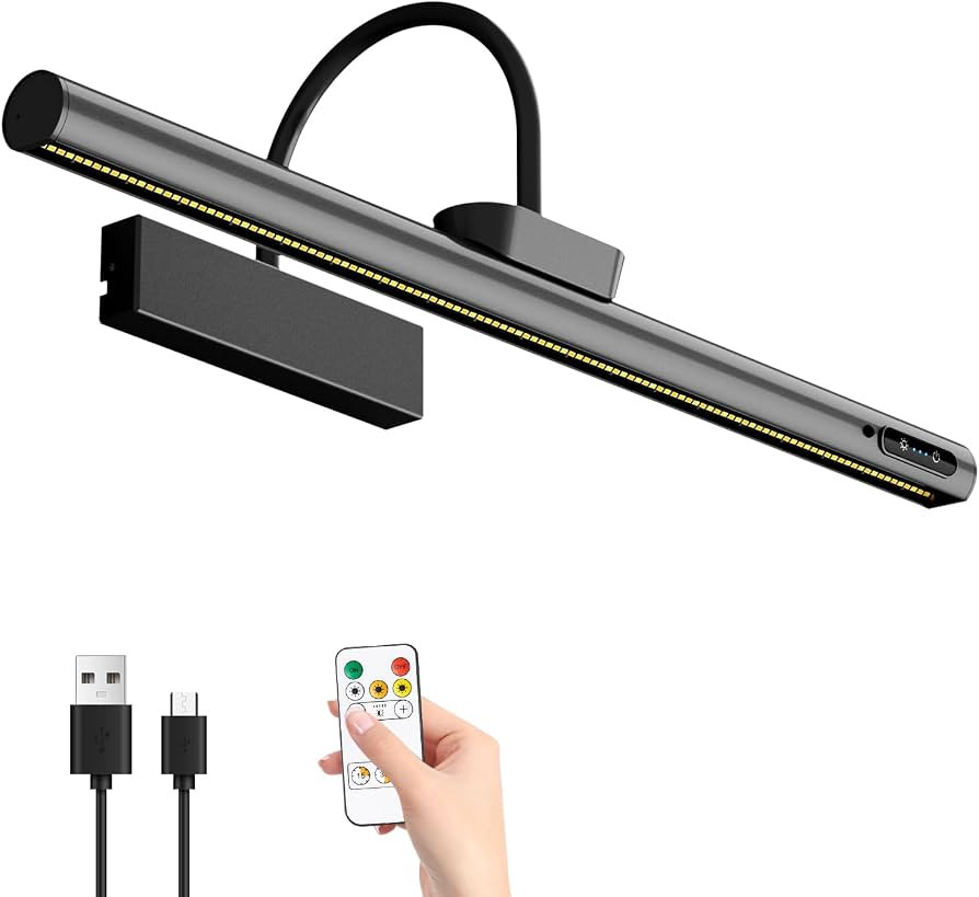 Bridika Picture Light Battery Operated, 19.7in Wireless Picture Lights for Wall, 3 Colors & Brigh... | Amazon (US)
