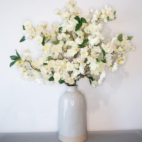 MJFloria Artificial Silk Cherry Blossom Flowers Branches, Faux Cherry Peach Tree, Plum Boutique f... | Amazon (US)