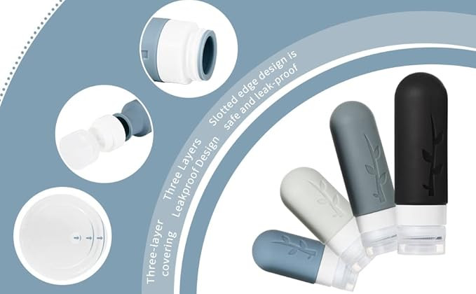 18pack Travel Bottles for Toiletries,TSA Approved Silicone Travel Containers for Toiletries,Leak ... | Amazon (US)