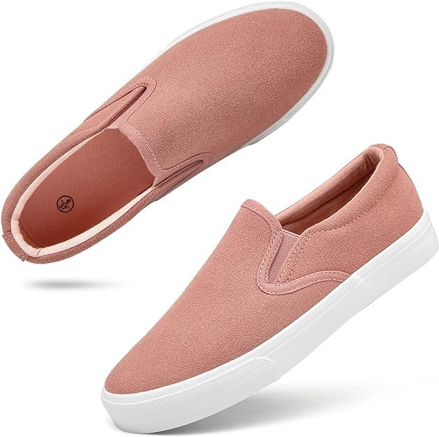 Women's Slip on Shoes Canvas Sneakers Loafers Non Slip Low Top Casual Walking Shoes | Amazon (US)