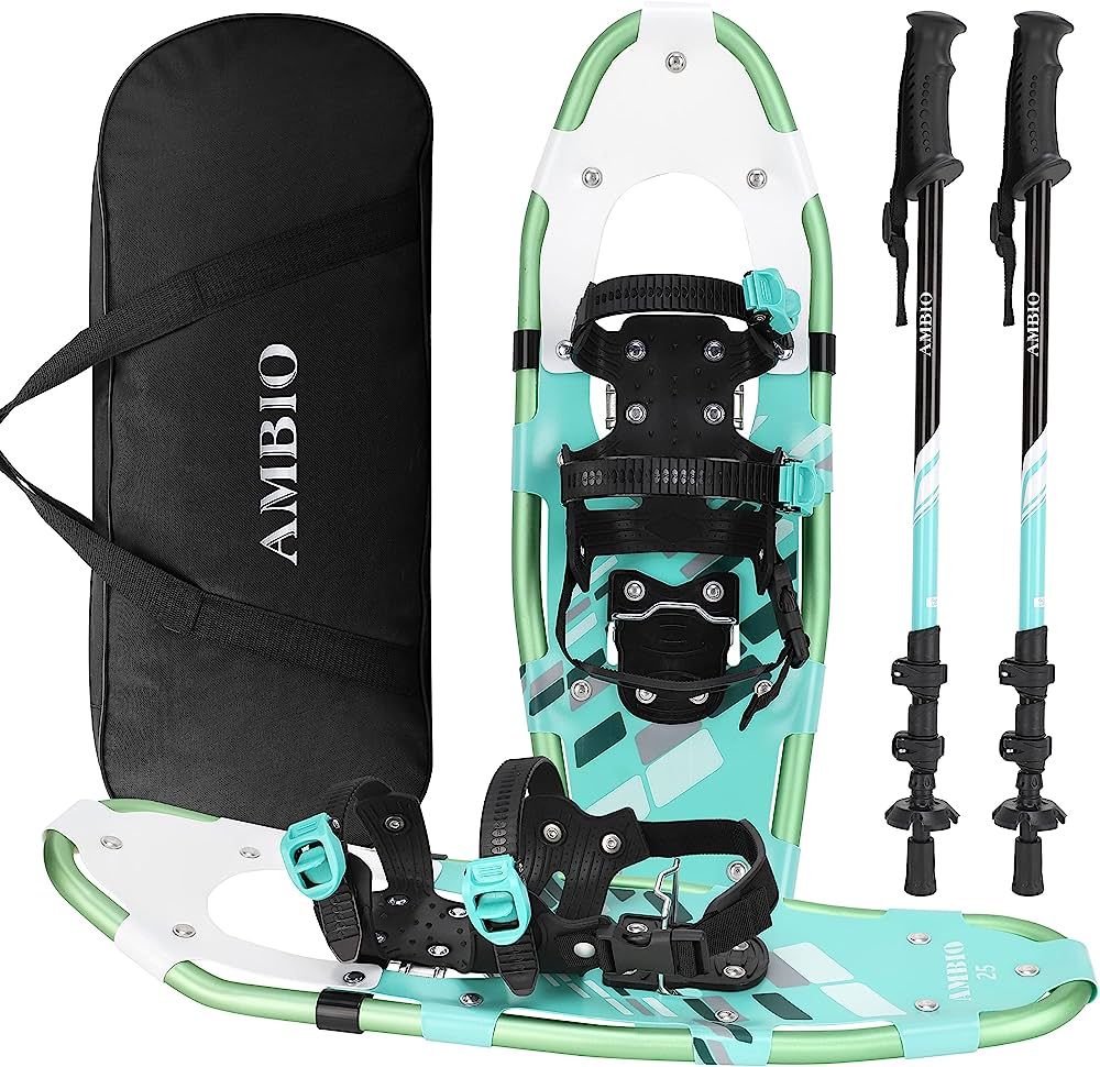 [New Upgrade] AMBIO Lightweight Snowshoes for Men Women Youth Kids, Aluminum Alloy Terrain Snow S... | Amazon (US)