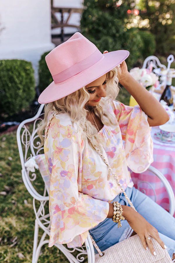 Swore To Forever Felt Fedora In Light Pink | Impressions Online Boutique