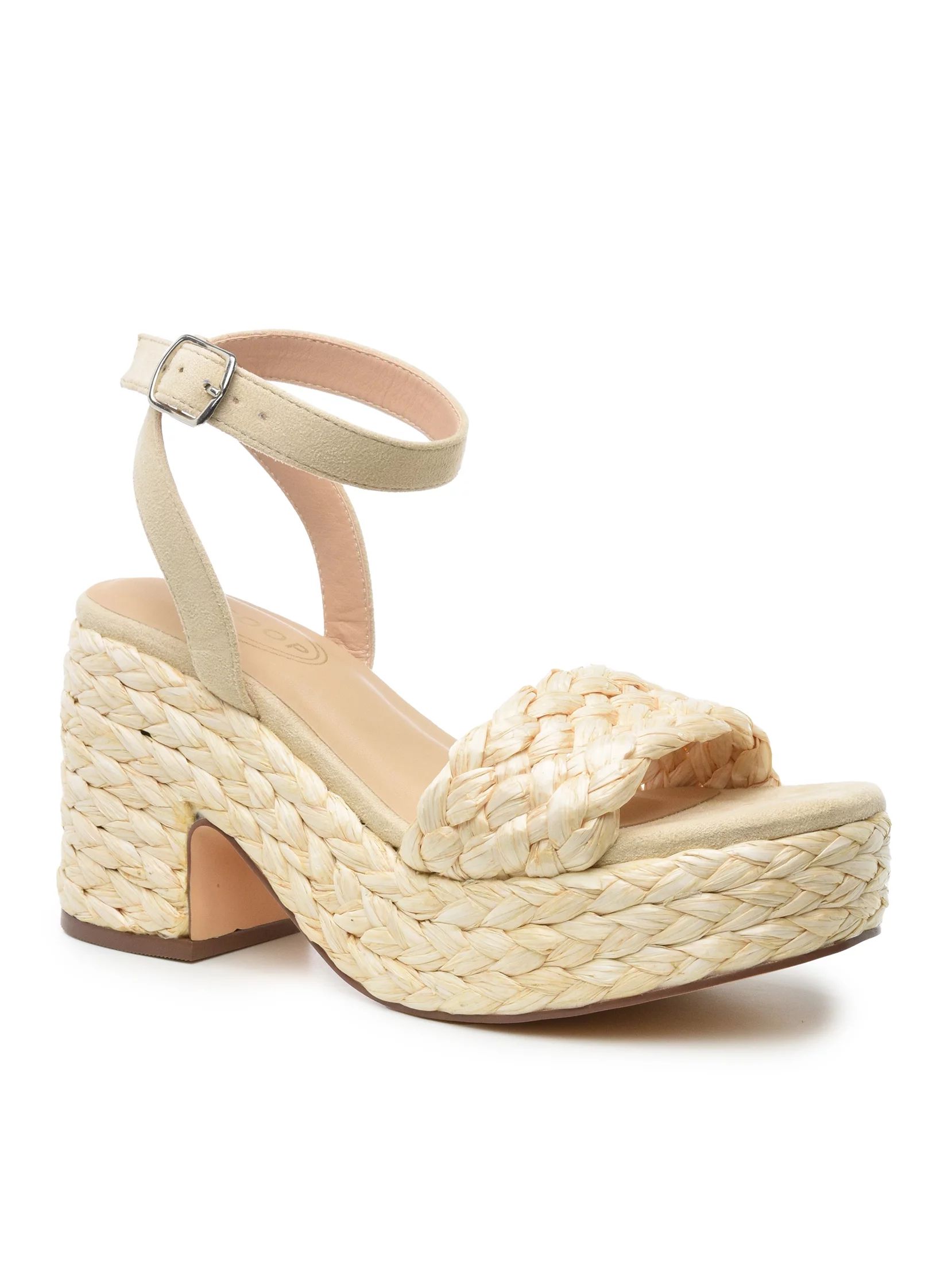 Scoop Women's Raffia Platform Sandals | Walmart (US)