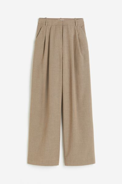 Wide-leg Pants - High waist - Long - Black - Ladies | H&M US | H&M (US + CA)