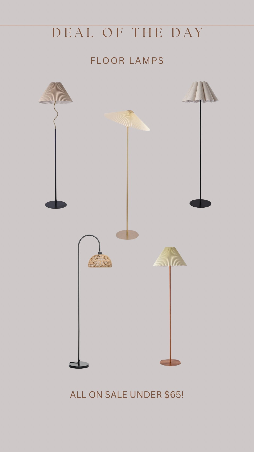 Loveeee these organic modern style floor lamps, but love the prices more! All look so high end 🙌🏻

#LTKFindsUnder100 #LTKHome #LTKSaleAlert