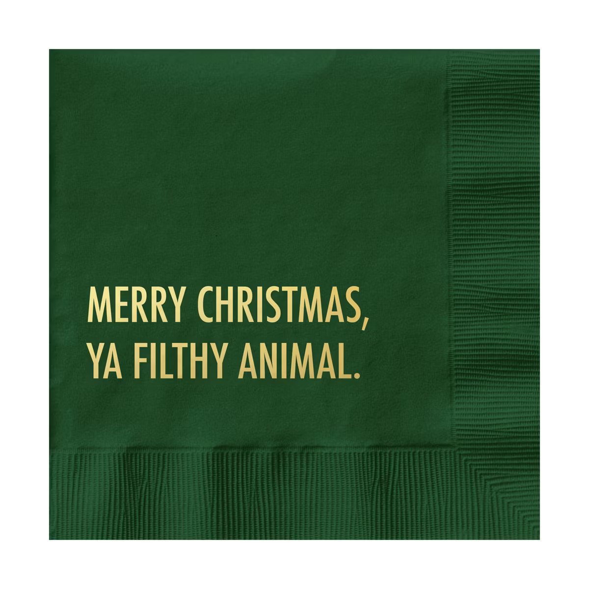 Pretty Alright Goods 20ct 'Merry Christmas, Ya Filthy Animal' Cocktail Napkins | Target