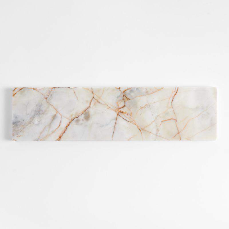 Rosette Extra-Long Marble Board by Laura Kim | Crate & Barrel | Crate & Barrel