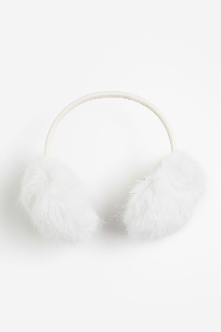 H & M - Fluffy Earmuffs - White | H&M (US + CA)