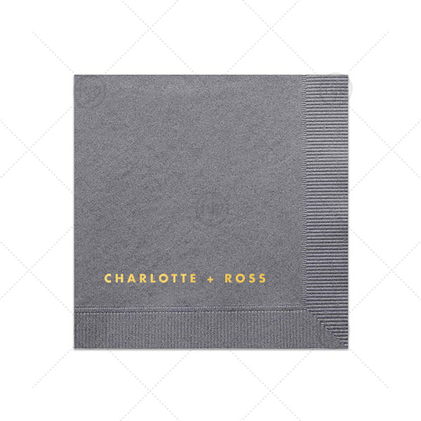 Simple Block Names Statement Napkin | ForYourParty