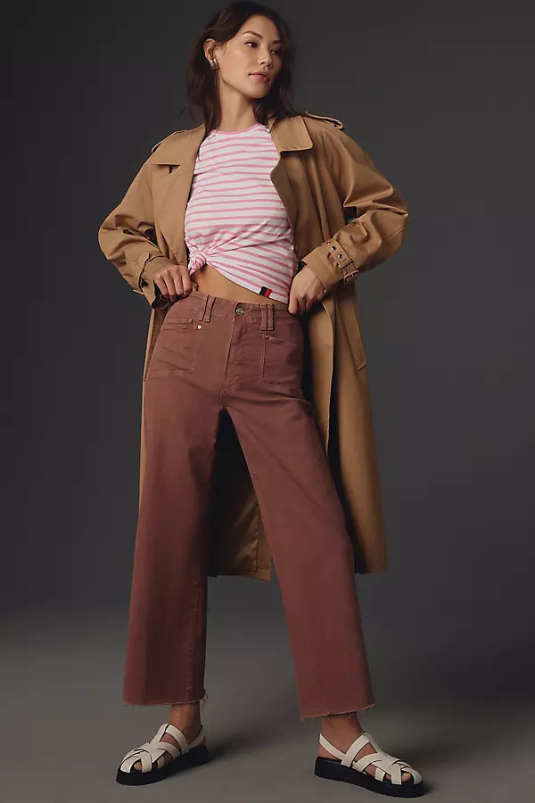 The Anessa High-Rise Crop Wide-Leg Jeans | Anthropologie (US)