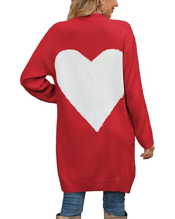 Alsol Lamesa Long Cardigan Sweater for Women,Open Front Cardigan Color Block,Long Sleeve Knit Lig... | Amazon (US)