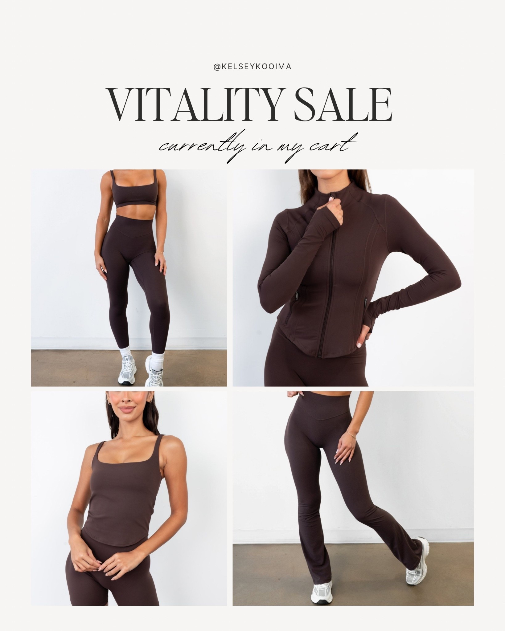 My favorite activewear & athleisure brand is up to 60% off! This espresso brown color is everything 😍

I wear a small in their bottoms (very stretchy) and mediums in tops

#LTKfitnessgoals #LTKFindsUnder100 #LTKSaleAlert