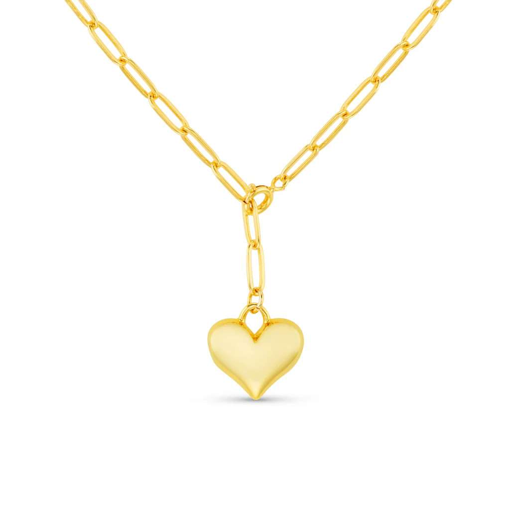 Domed Heart Charm Adjustable Necklace | Orelia