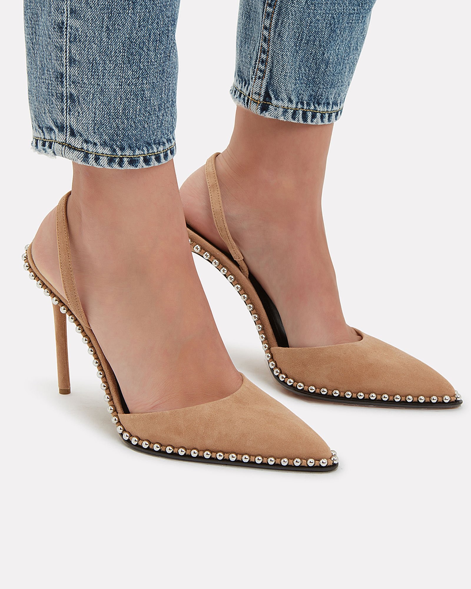 Rina Studded Slingback Pumps | Intermix