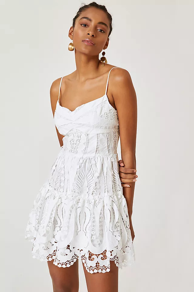 Delfi Eyelet Mini Dress | Anthropologie (US)