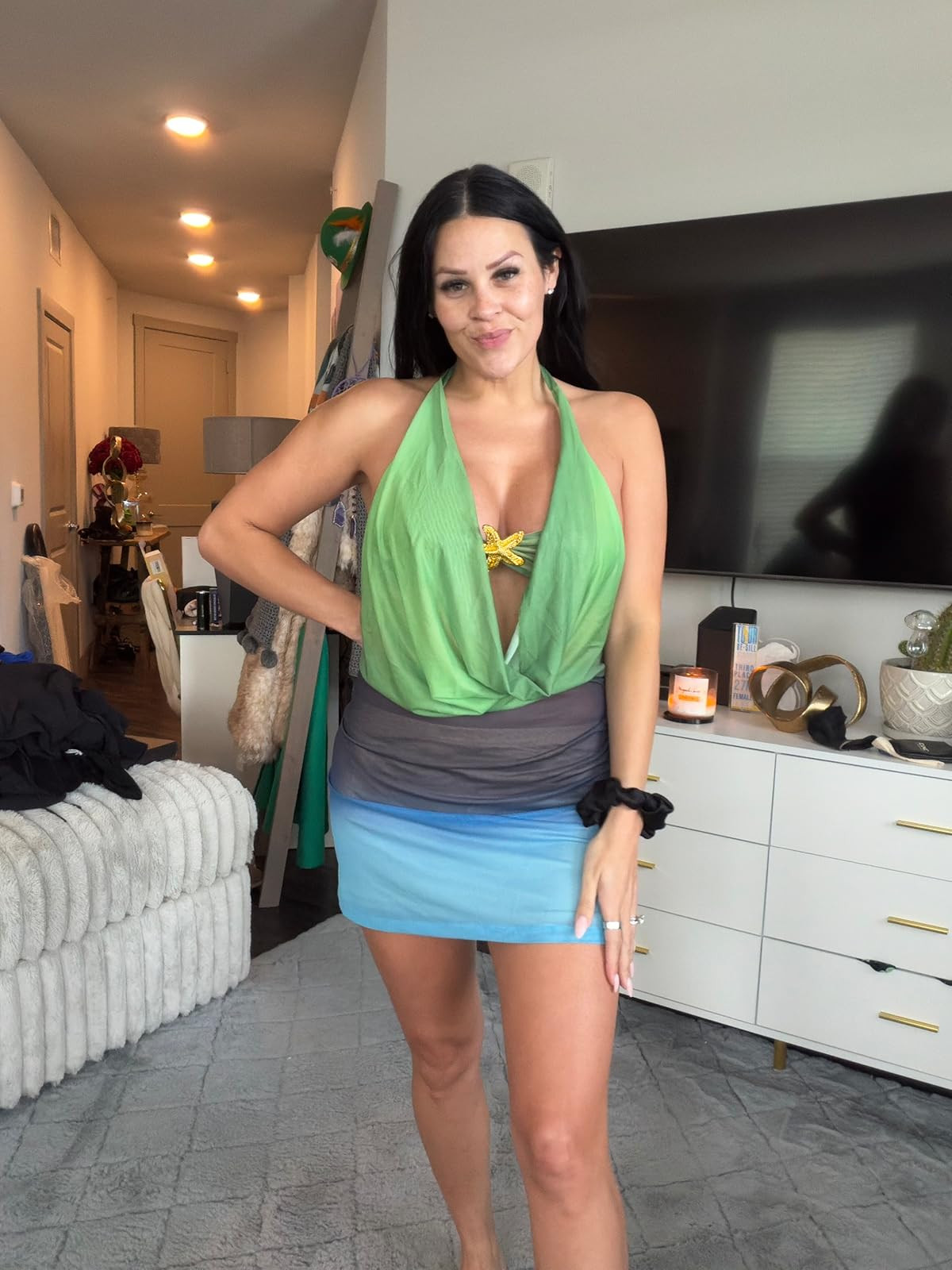 Women's Y2k Halter Mini Dress Ombre Deep Cowl Neck Backless Bodycon Beach Dresses Vacation Outfit 

 #LTKCyberWeek #LTKGiftGuide #LTKHoliday