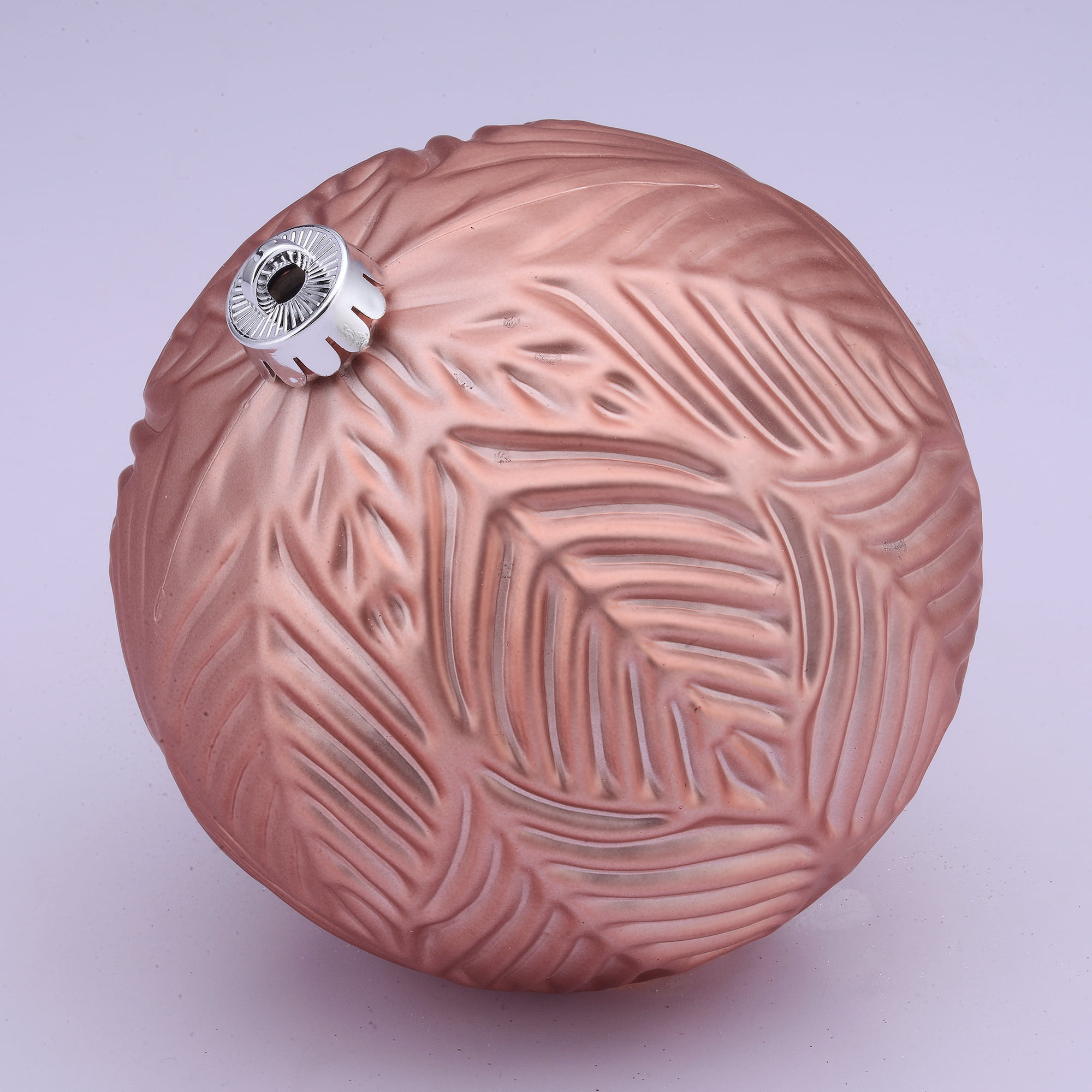 Pink Blush with Leaf Print Jumbo Shatterproof Round Christmas Ornament, 5.83 in, 1 Count, by Holi... | Walmart (US)