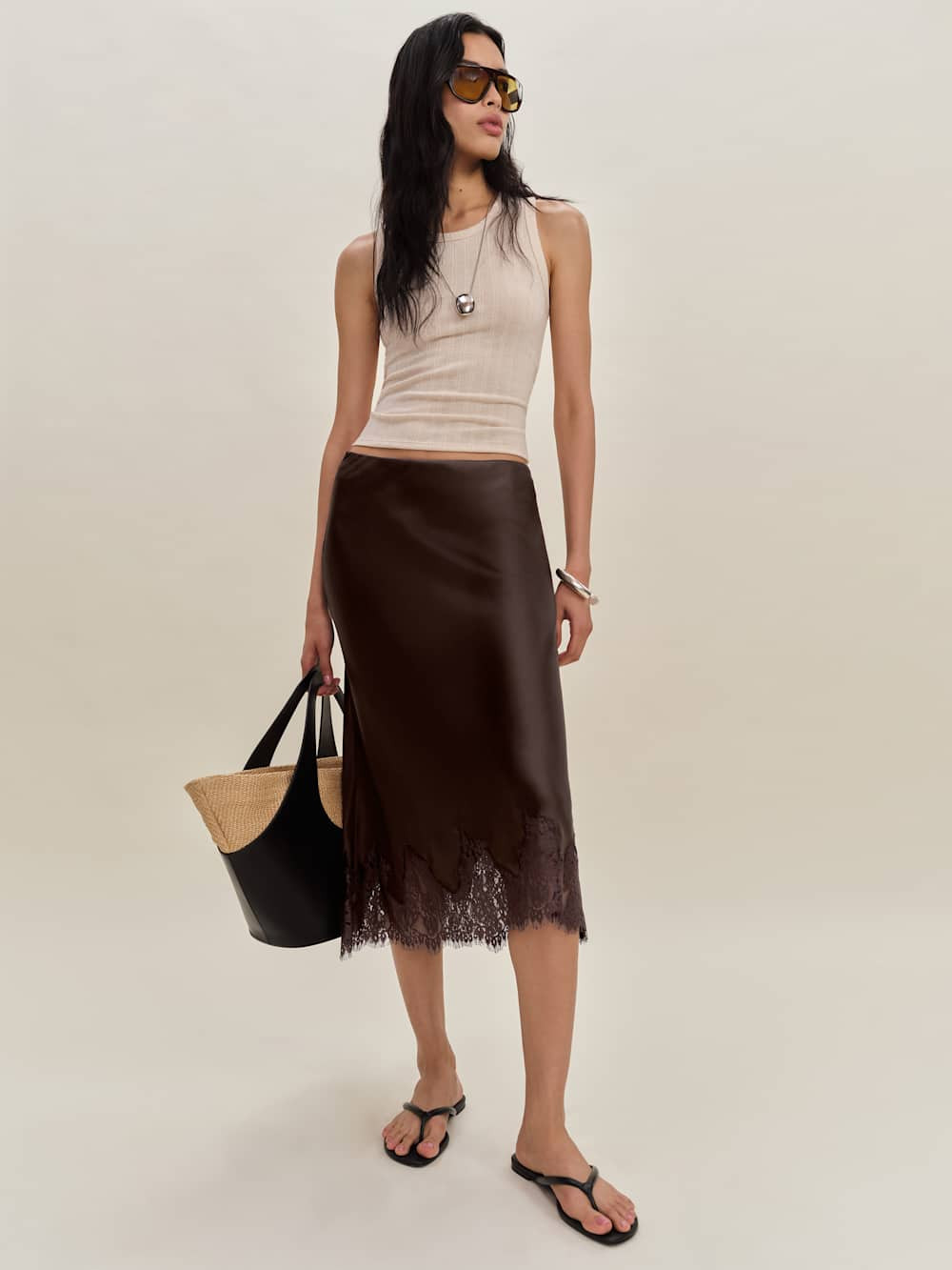 Carolina Silk Skirt | Reformation (Global)
