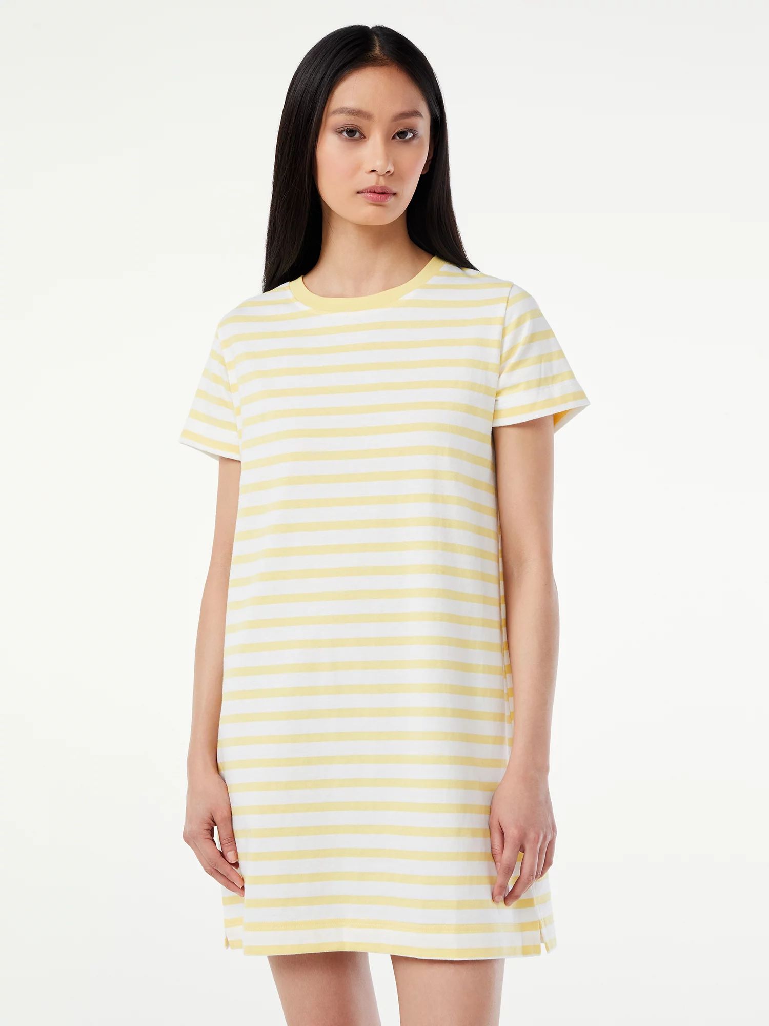 Free Assembly Women's Mini T-Shirt Dress with Short Sleeves | Walmart (US)