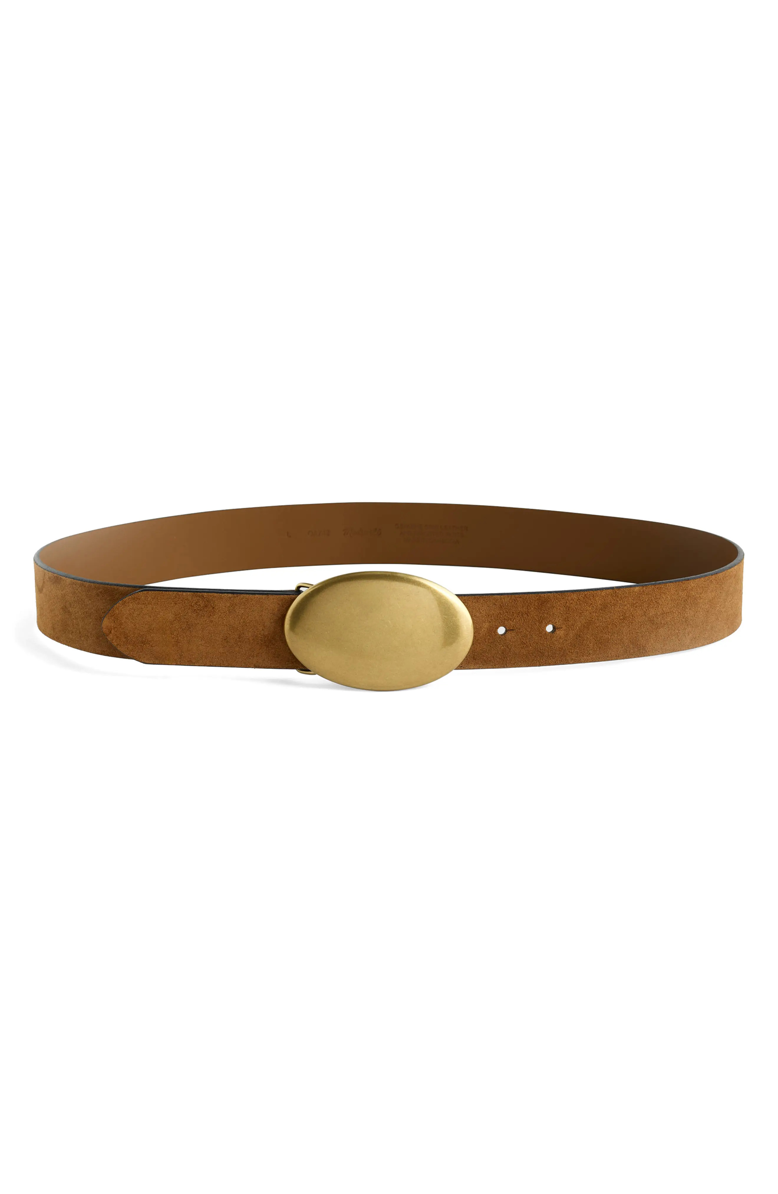Madewell Oval Buckle Suede Belt (Women) | Nordstrom | Nordstrom