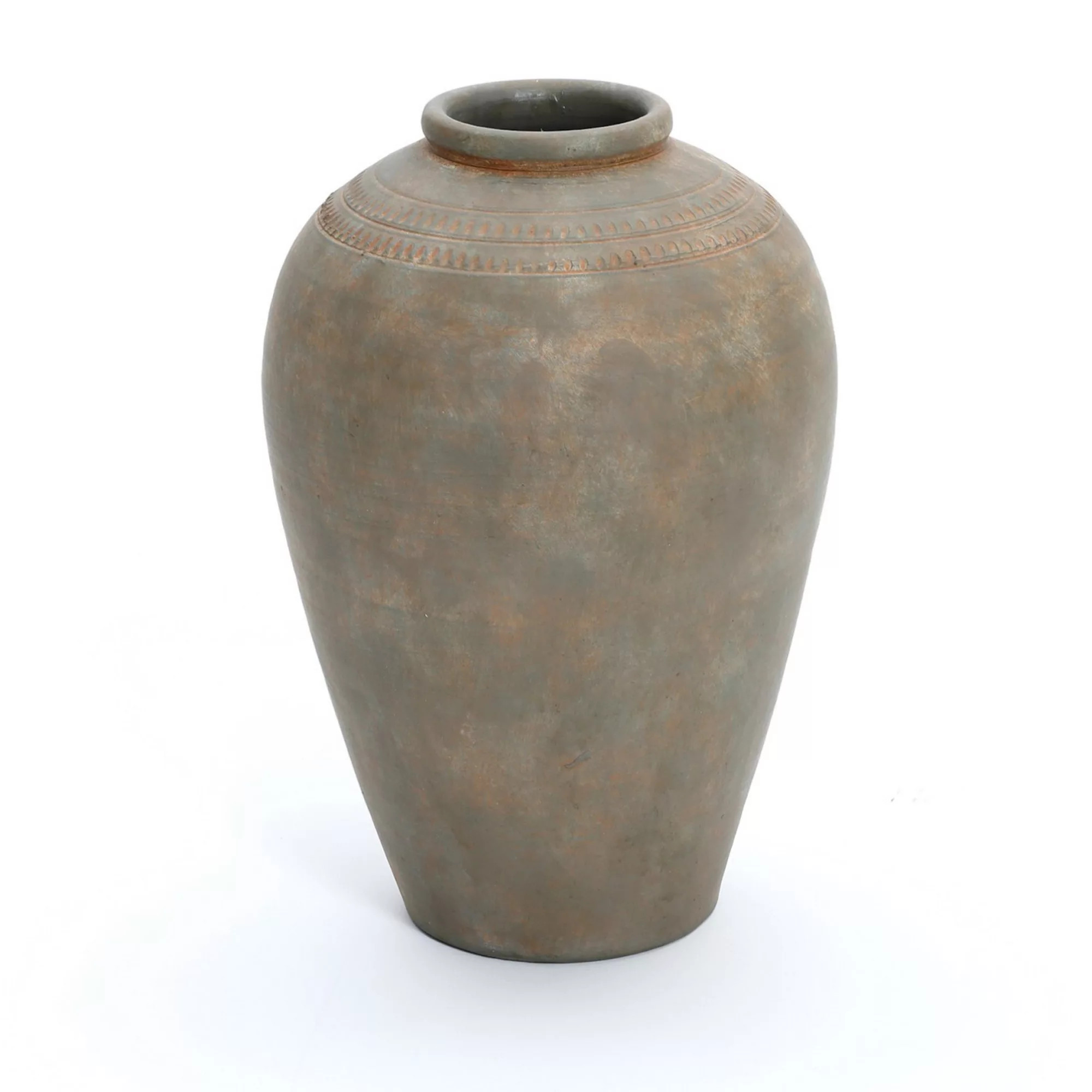 LuxenHome Rustic Ceramic Flower Vase, 14.5 '' Brown Terracotta Urn Vases, Vintage Pottery Home De... | Kohl's