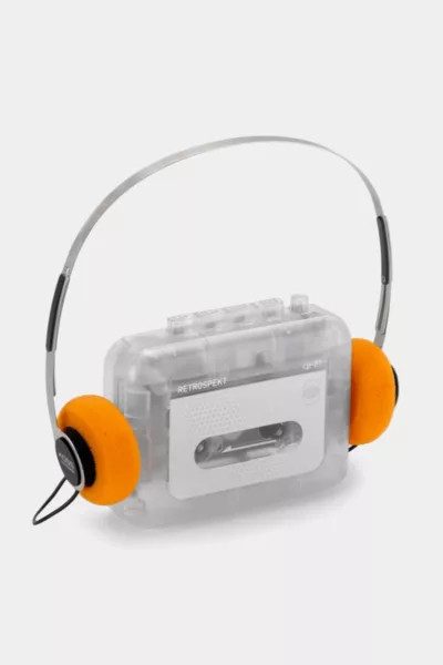 Retrospekt CP-81 Portable Cassette Player and Headphones Set in Clear at Urban Outfitters | Urban Outfitters (US and RoW)