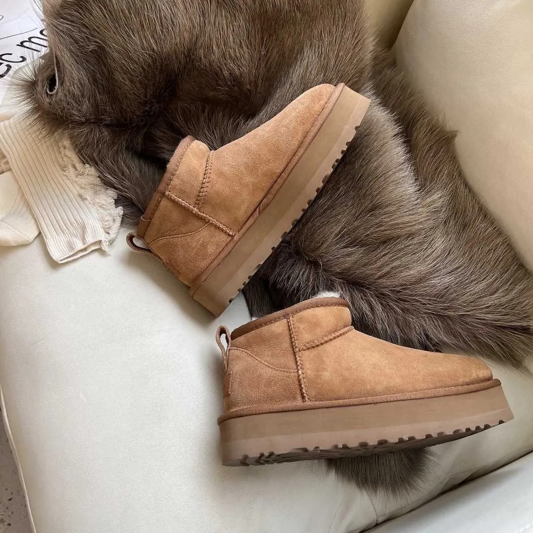 Classic Warm Snow Boots Designer Mini Platform Australia Boot For Woman Real Leather Short Thick ... | DHGate
