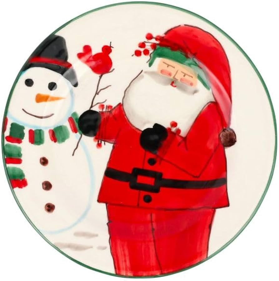 Vietri Old St. Nick 2024 Limited Edition Salad Plate - Italian Ceramic Christmas Collectible, 8.5... | Amazon (US)