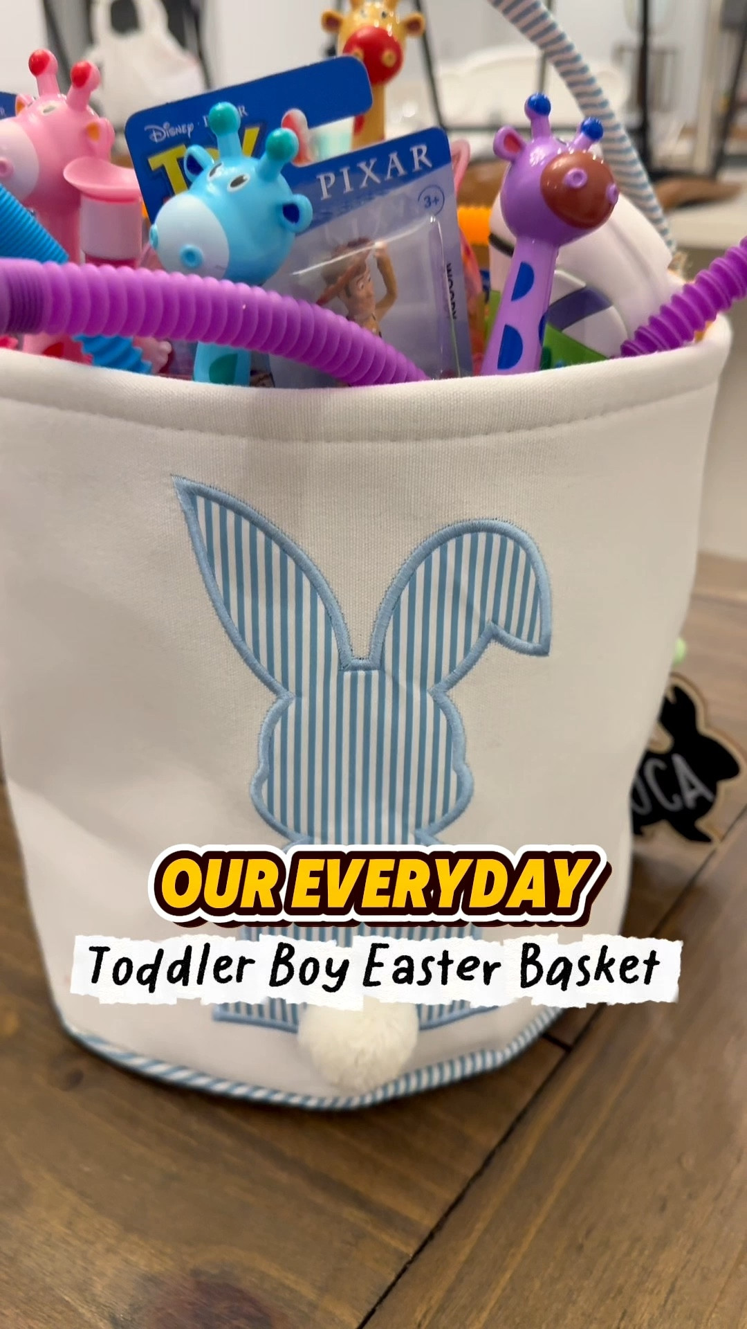 My toddler’s Easter basket this year 🐣

Shop 🛒 
⭐️ Walmart 👉🏽Toy Story Sandals
⭐️ Amazon 👉🏽 Giraffe Fidget Toys, Pop Toy, and Water Marker Bible Book
⭐️ Old Navy 👉🏽 Disney Swim 
⭐️ Dollar Ttree 👉🏽 Disney Pixar Toy Figures, Disney Squish Toy, Eggs and Grass filler

#easterbasket #toddlereasterbasket #easterbasketideas #the4onthego

#LTKmomlife #LTKKids #LTKdayinmylife