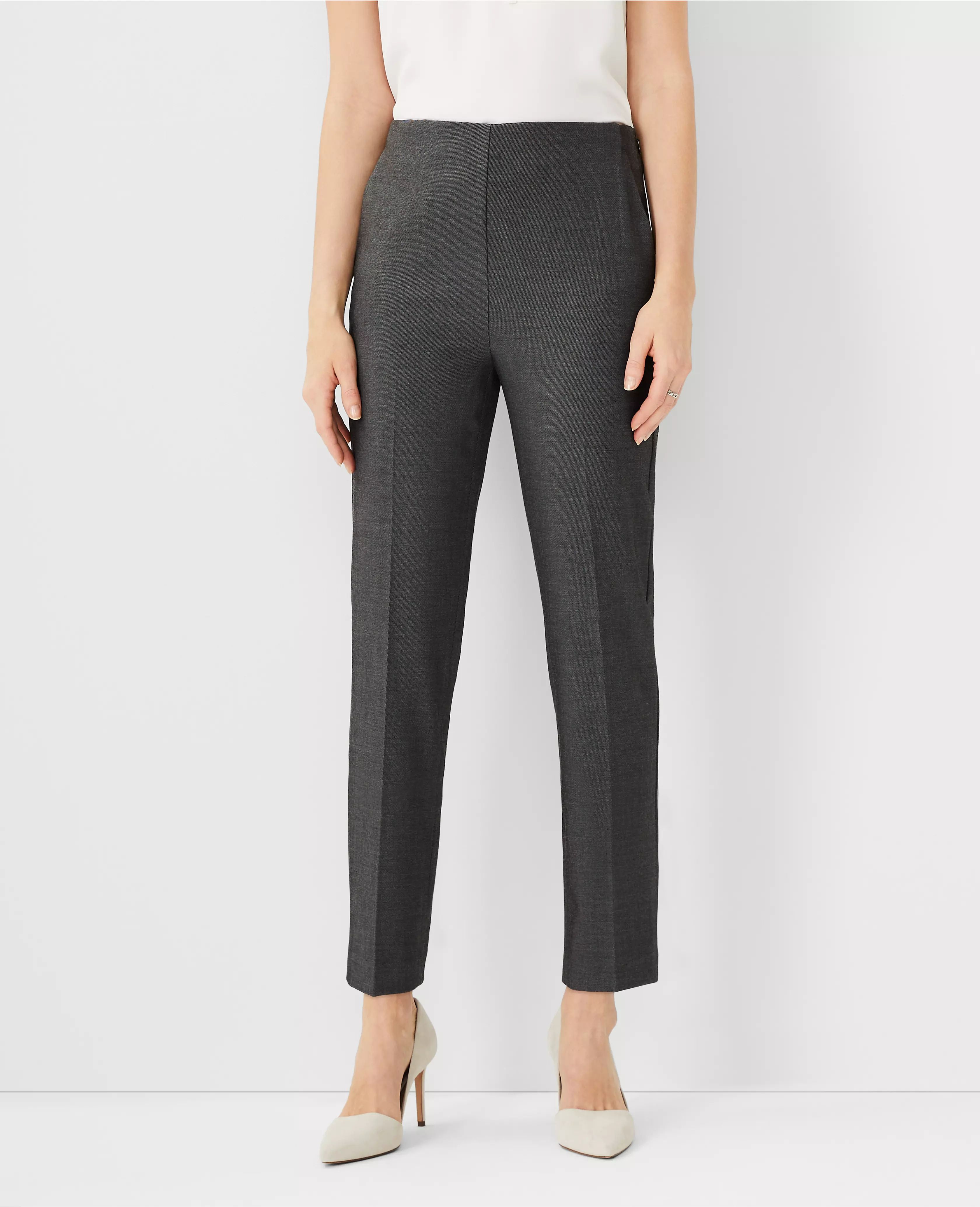 The Petite Side Zip Ankle Pant in Bi-Stretch | Ann Taylor (US)