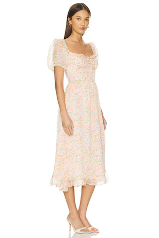 ASTR the Label Lunaria Dress in Orange Green Floral from Revolve.com | Revolve Clothing (Global)
