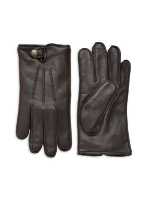 UGG Mestisse Leather &amp; Faux Fur Tech Gloves on SALE | Saks OFF 5TH | Saks Fifth Avenue OFF 5TH