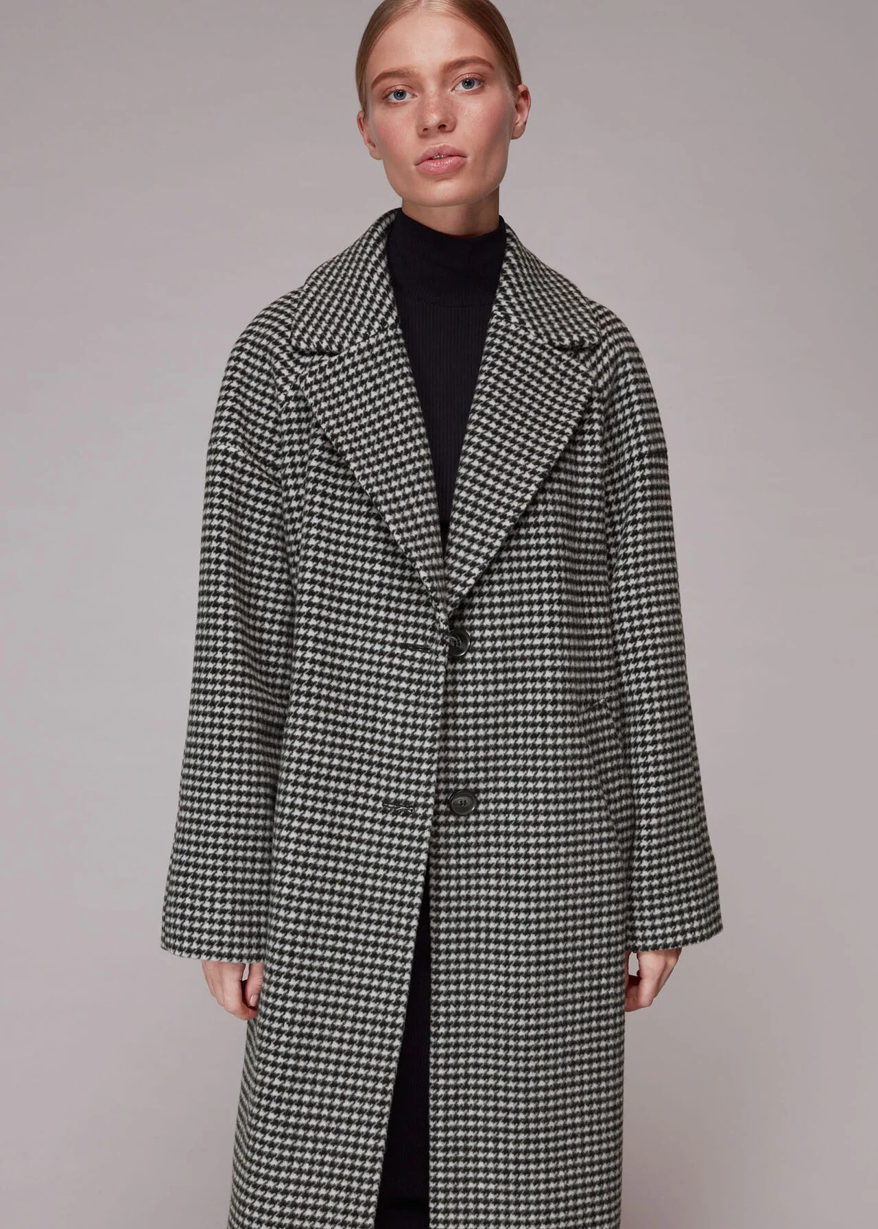 Mini Check Cocoon Coat | Whistles