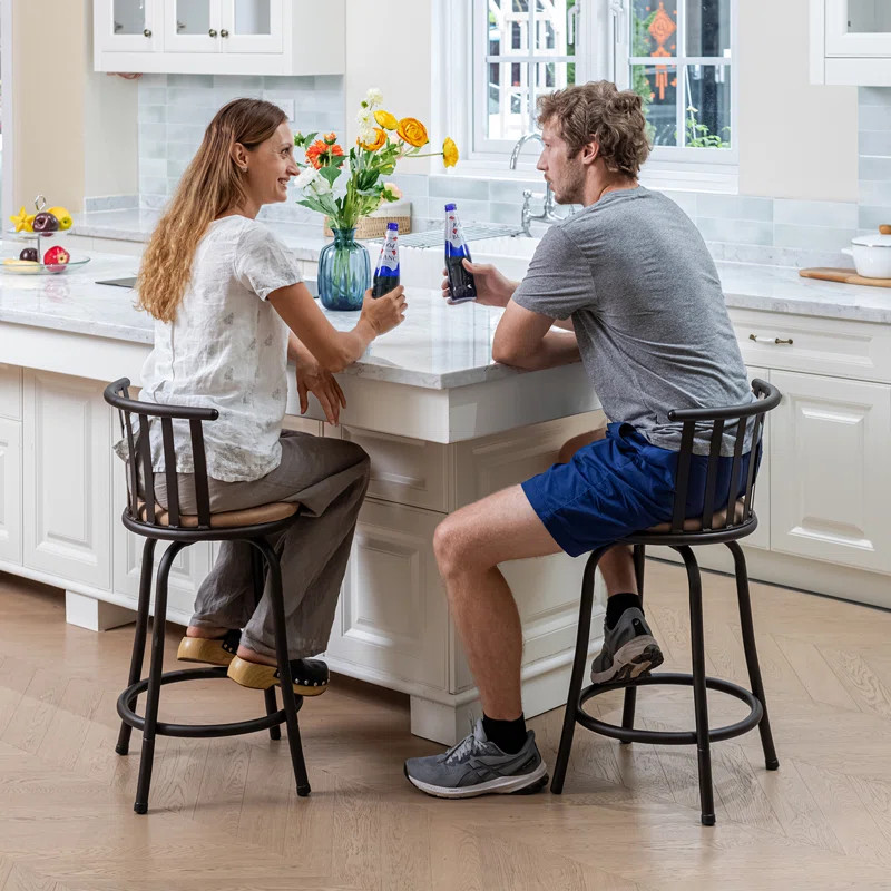 17 Stories 24/29 Inch Seat Height Counter & Bar Stools With Metal Frame For Kitchen Island Home P... | Wayfair North America