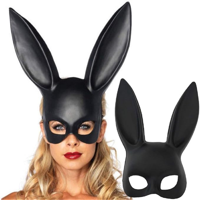 Bunny Mask Women's Masquerade Rabbit Mask Halloween Easter Party Costume Accessory | Amazon (US)