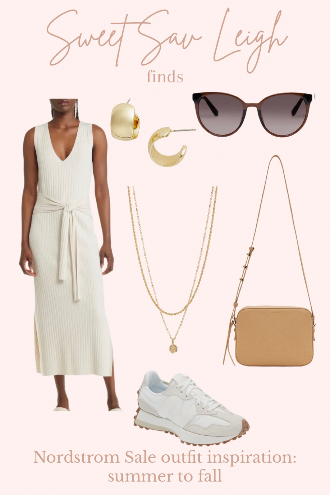 Nordstrom anniversary sale outfit inspo: sweater dress, new balance, white sneakers, crossbody 

#LTKSeasonal #LTKxNSale #LTKFind