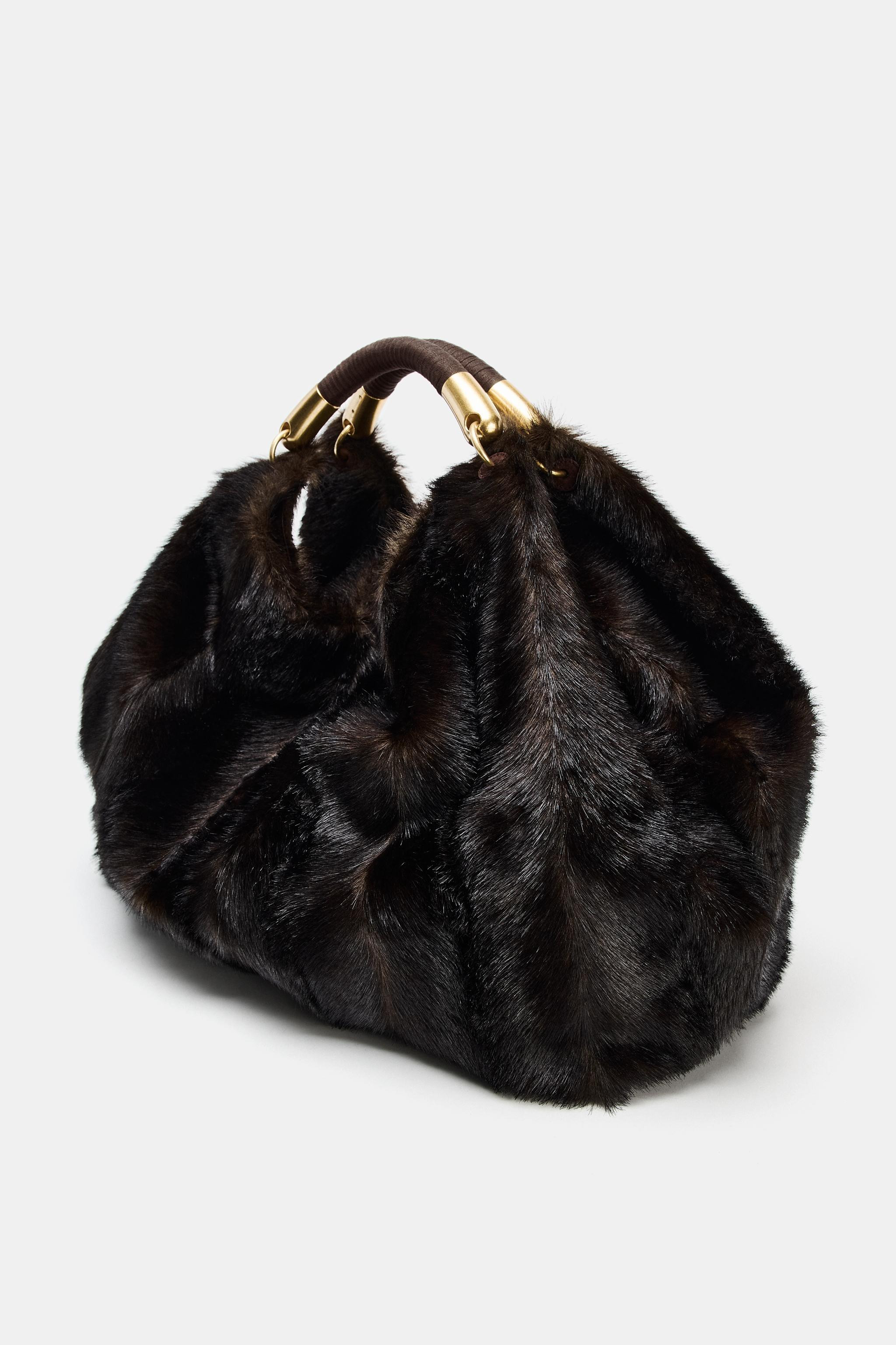 FAUX FUR MAXI BAG | Zara US