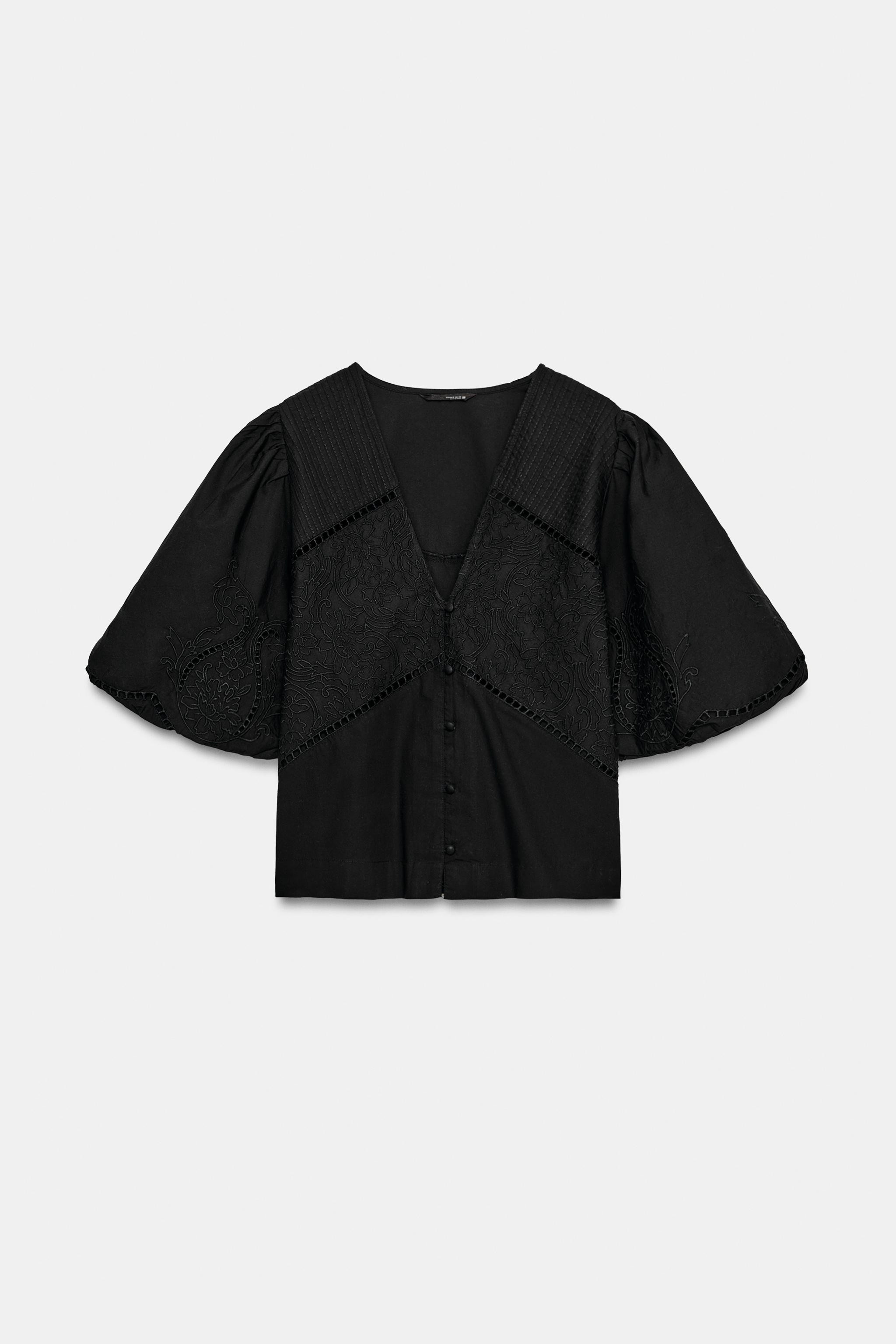 PUFF SLEEVE POPLIN TOP | Zara UK