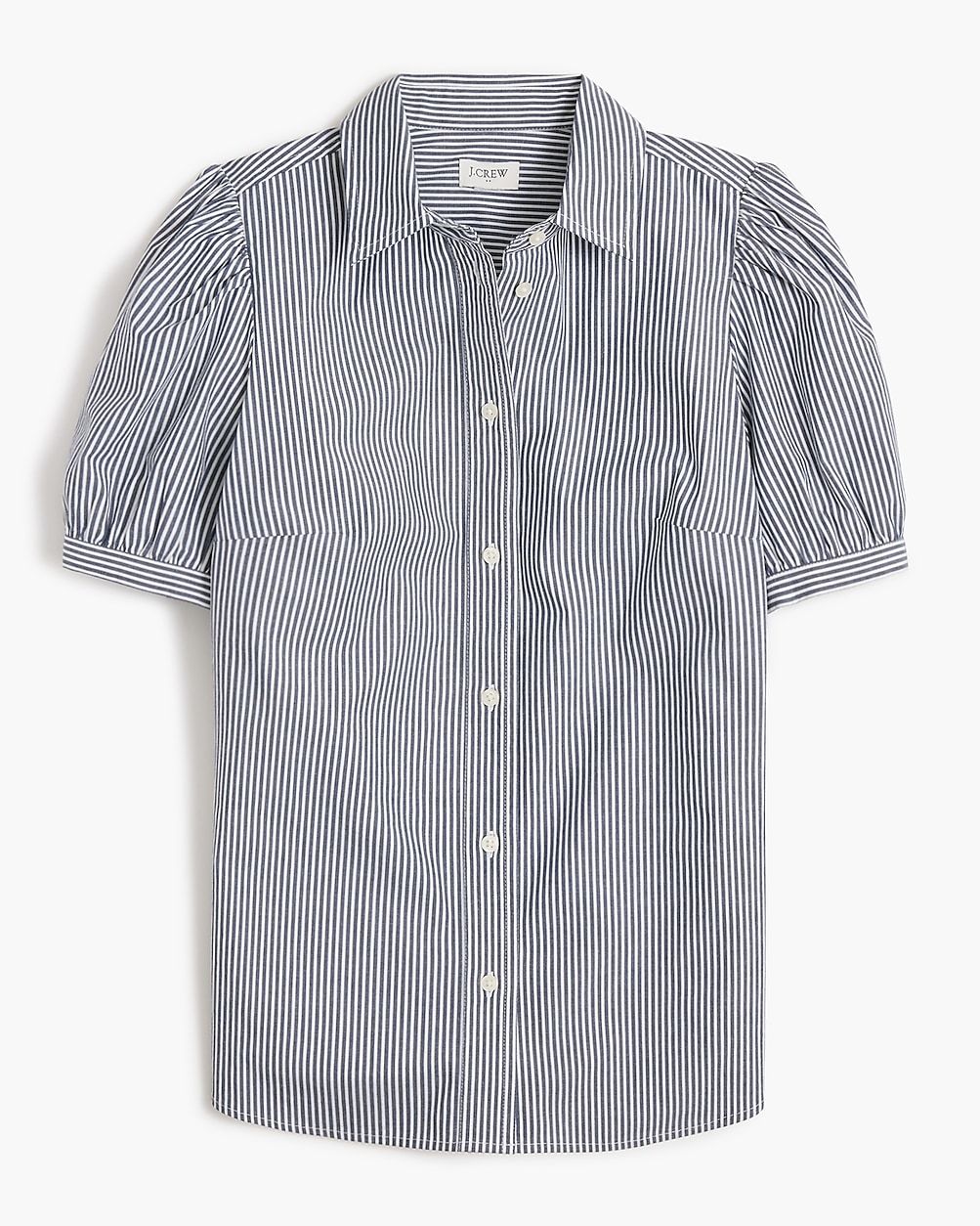 Striped puff-sleeve button-up | J.Crew Factory