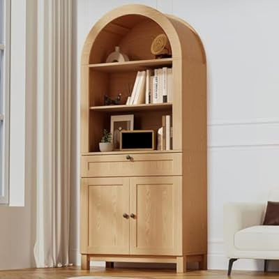 TEROL Arched Pantry Cabinet, 71" Kitchen Pantry Cabinet with S… | Amazon (US)