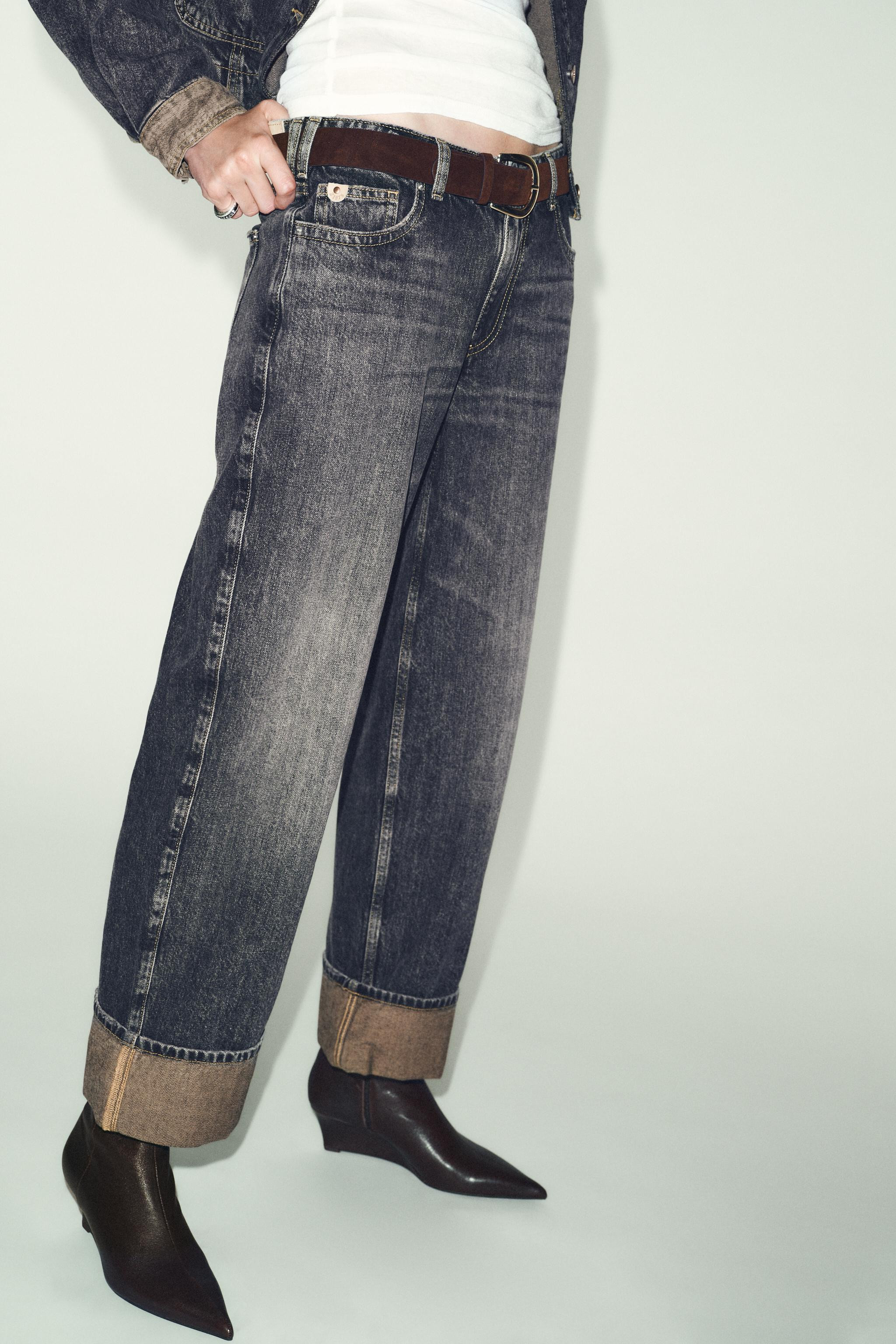 Z1975 STRAIGHT LEG JEANS WITH CUFFED HEM | Zara US