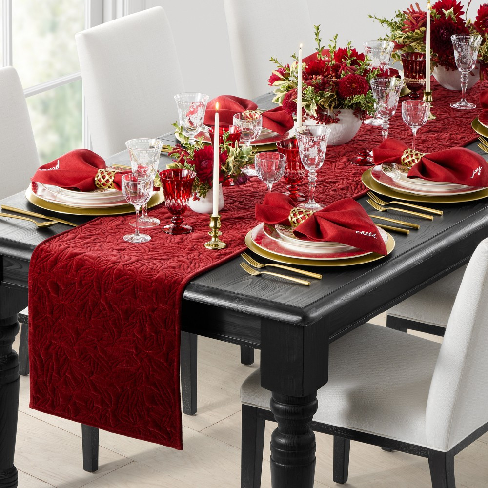 Quilted Velvet Table Runner | Williams-Sonoma