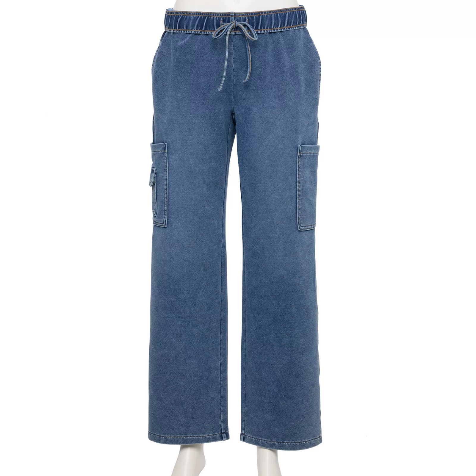 Juniors' Vanilla Star Knit Wide Leg Cargo Pants | Kohl's