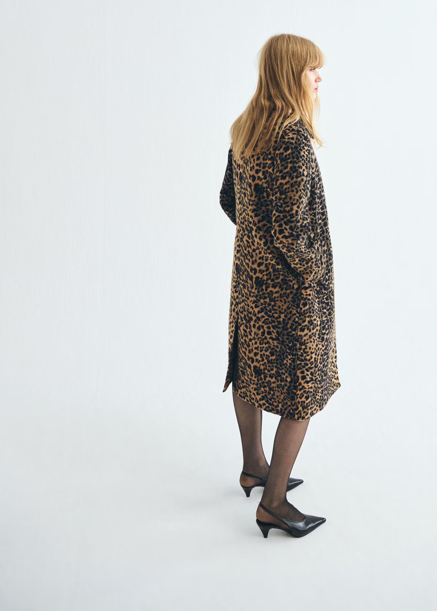 Leopard-print long coat - Women | MANGO USA | Mango (US/MX/AU)