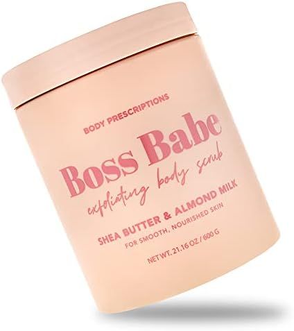 Amazon.com : Body Prescriptions Pink “Boss Babe” Body Scrub, Exfoliating Body Wash, for Nouri... | Amazon (US)