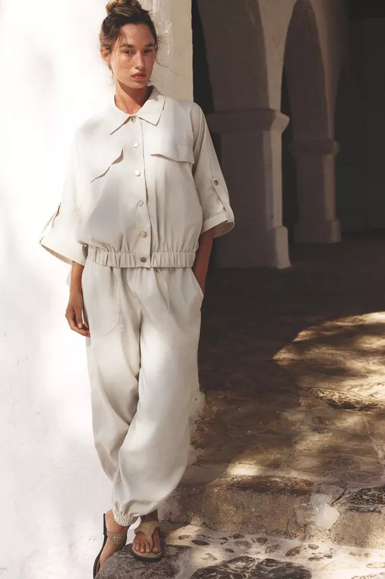 SHORT SLEEVE SAFARI SHIRT | Zara US