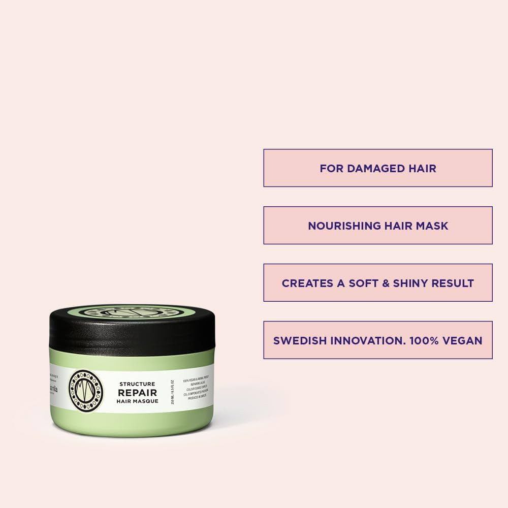 Maria Nila Structure Repair, Strengthening & Nourishing Hair Treatment For Damaged & Chemically T... | Amazon (US)