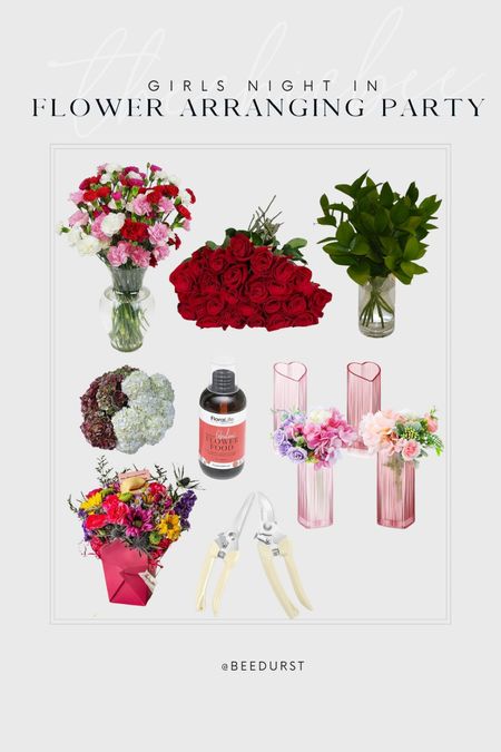 Girls night flower arrangement party ideas, girls night ideas, galentines girls night activity, build your own floral arrangements from Amazon activity

#LTKfamily #LTKhome #LTKparties