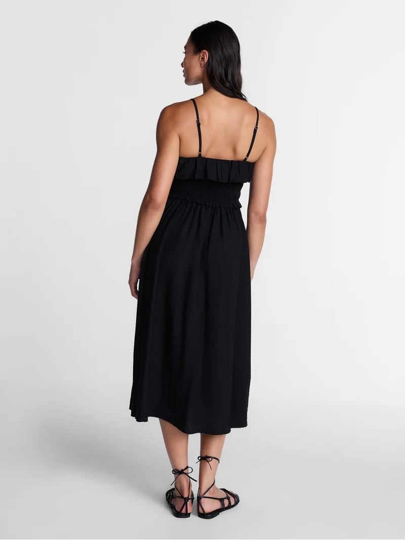 Time and Tru Women's Sleeveless Smocked Midi Dress, Sizes XS-XXXL | Walmart (US)